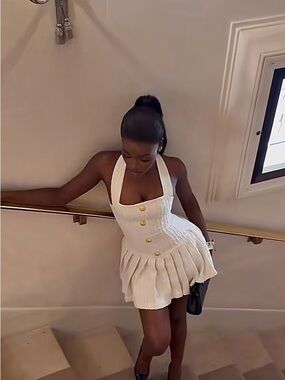 Heiress Pleated Halter Dress